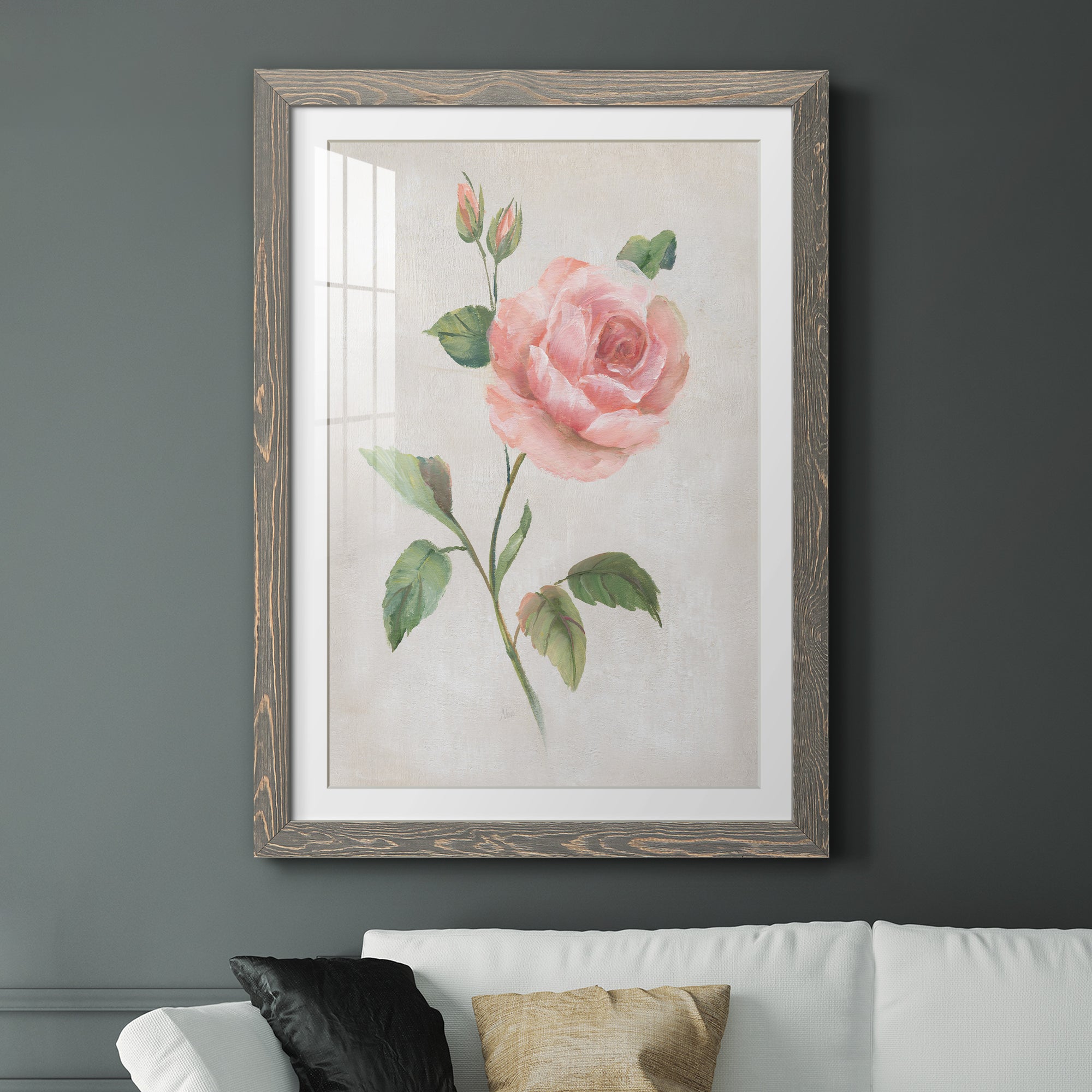 Grandiflora I - Barnwood Framed Art Print