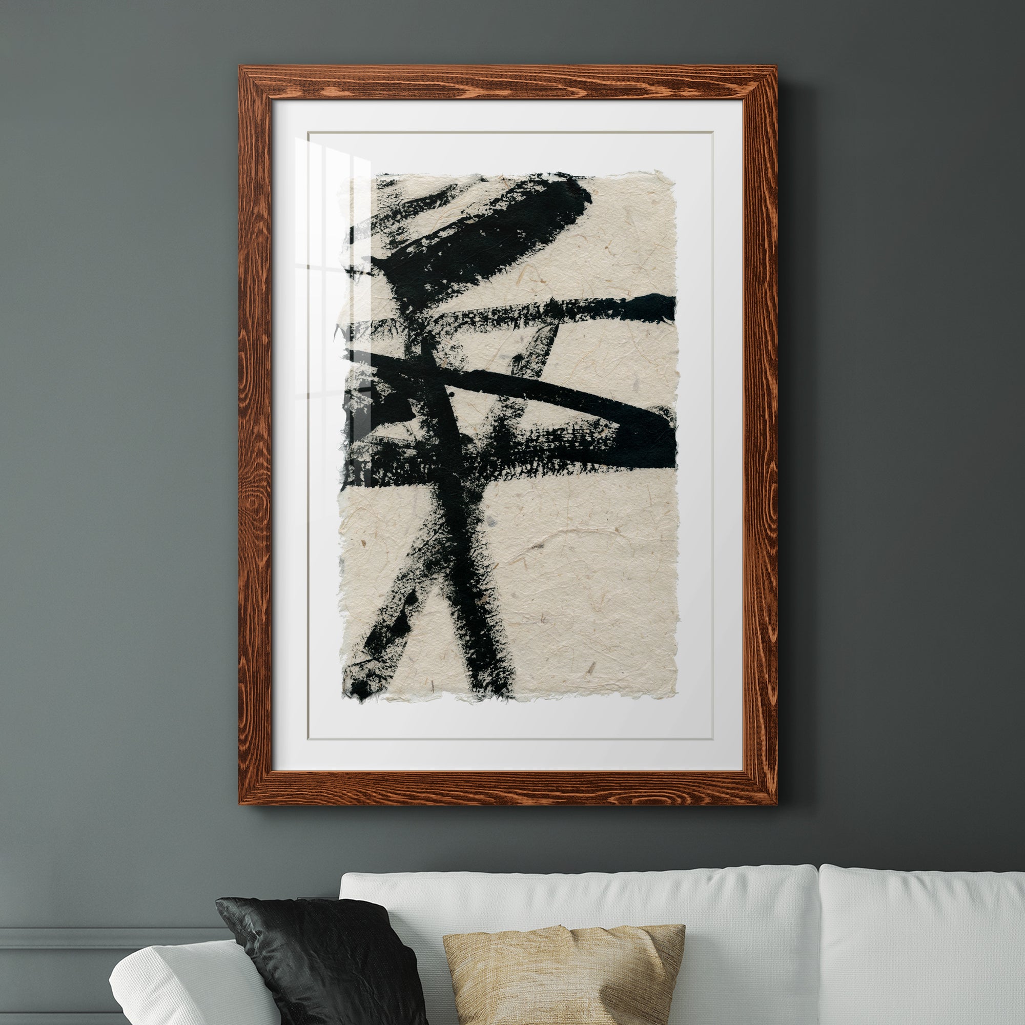 Lines Crossed III - Premium Framed Print - Distressed Barnwood Frame - Ready to Hang