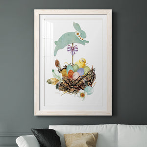 Bunny Hop - Barnwood Framed Art Print