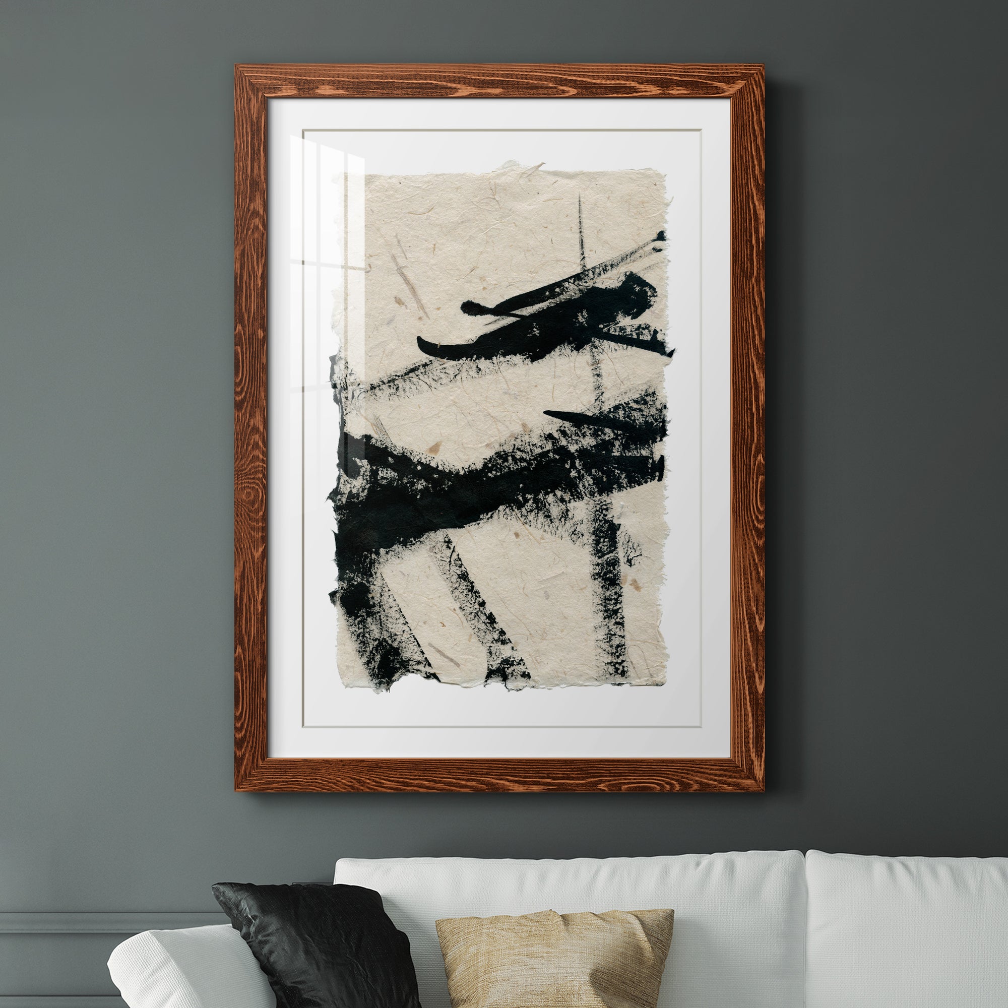 Lines Crossed II - Premium Framed Print - Distressed Barnwood Frame - Ready to Hang