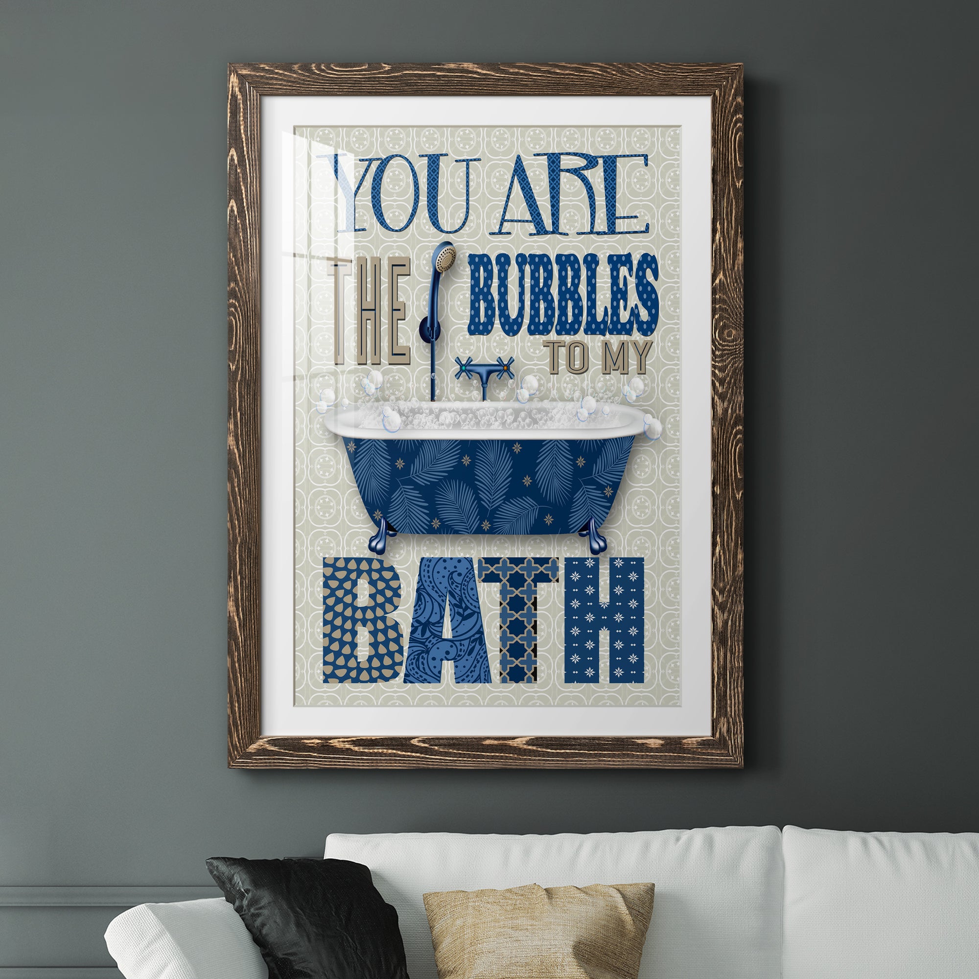 Bubble Bath - Premium Framed Print - Distressed Barnwood Frame - Ready to Hang