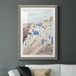Santorini - Premium Framed Print - Distressed Barnwood Frame - Ready to Hang
