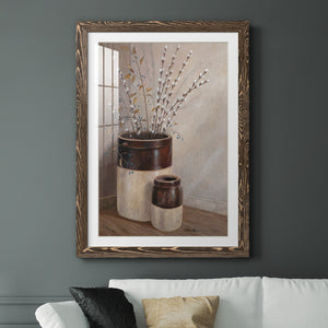Pussywillows & Spring - Barnwood Framed Art Print