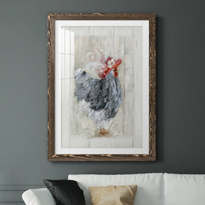 Sunday Best Hen - Barnwood Framed Art Print