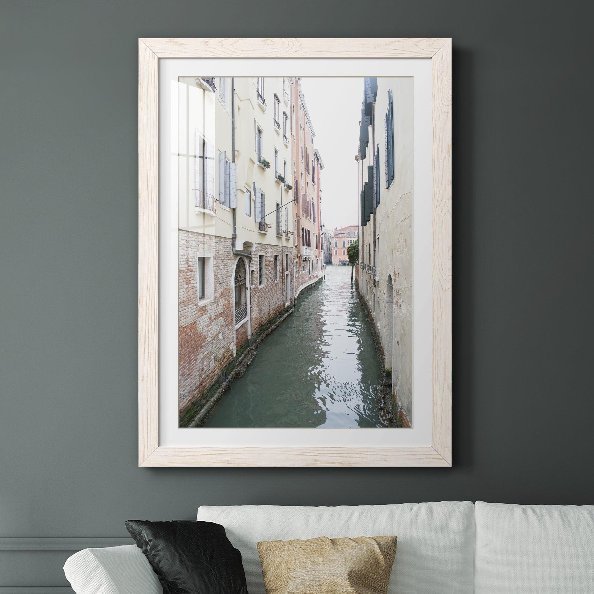 Venice Canal II - Premium Framed Print - Distressed Barnwood Frame - Ready to Hang