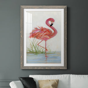 Flamingo I - Barnwood Framed Art Print