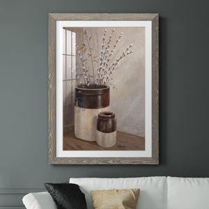 Pussywillows & Spring - Barnwood Framed Art Print