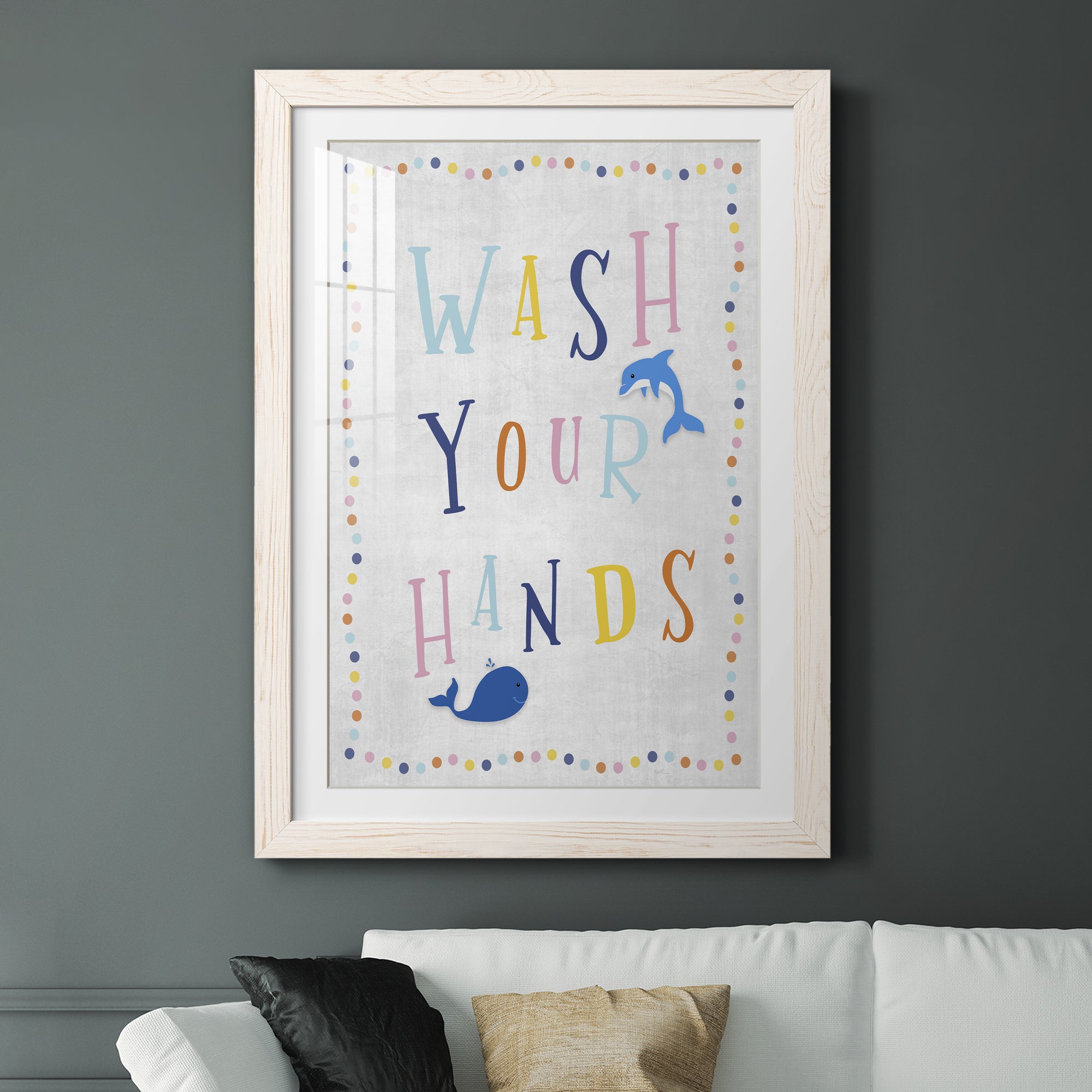 Wash Your Hands - Premium Framed Print - Distressed Barnwood Frame - Ready to Hang