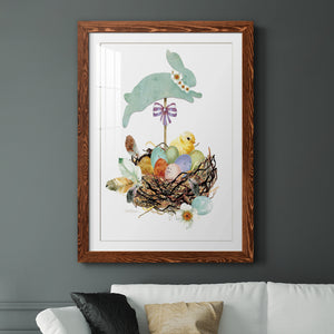 Bunny Hop - Barnwood Framed Art Print