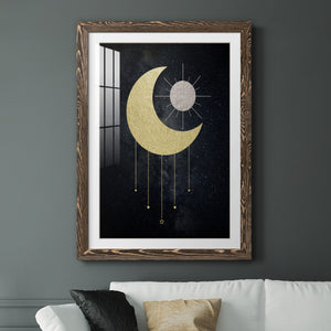 Jeweled Moon - Premium Framed Print - Distressed Barnwood Frame - Ready to Hang