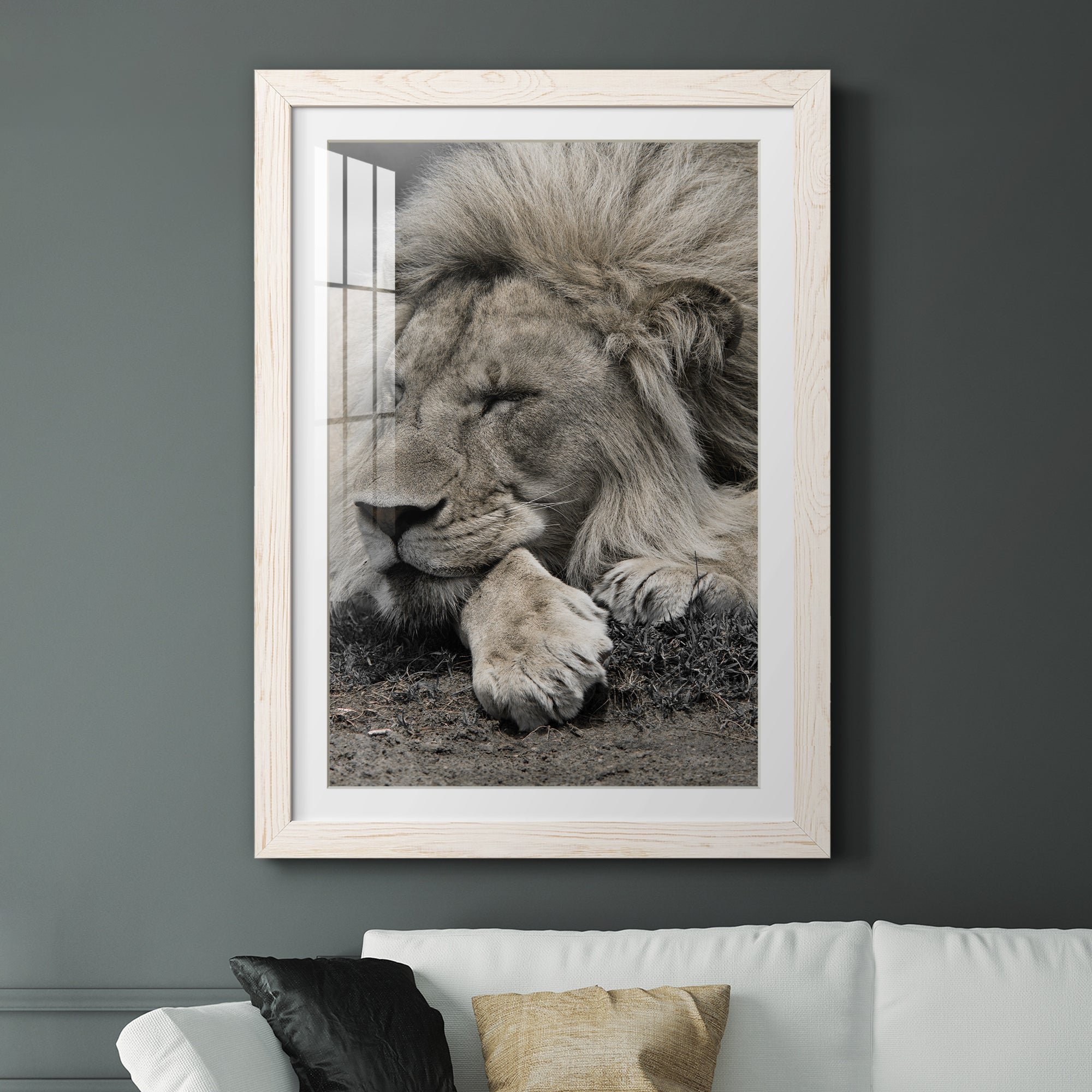 Sleepy Afternoon in Masai Mara - Barnwood Framed Art Print