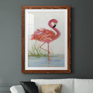 Flamingo I - Barnwood Framed Art Print