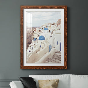 Santorini - Premium Framed Print - Distressed Barnwood Frame - Ready to Hang