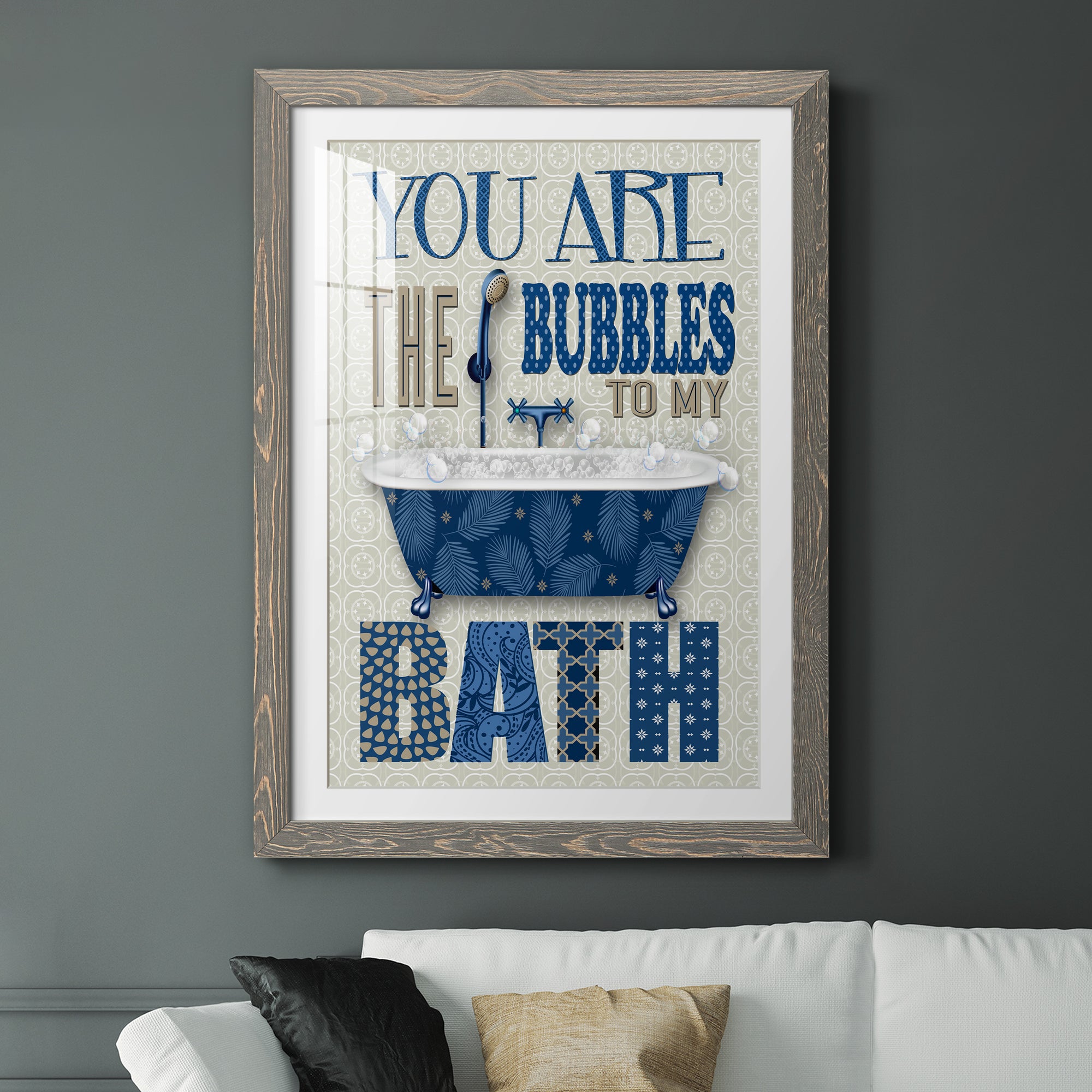 Bubble Bath - Premium Framed Print - Distressed Barnwood Frame - Ready to Hang