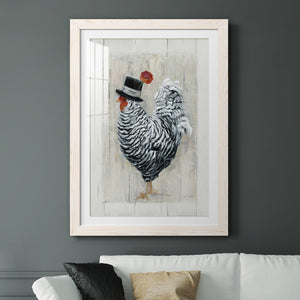 Sunday Best Rooster - Barnwood Framed Art Print
