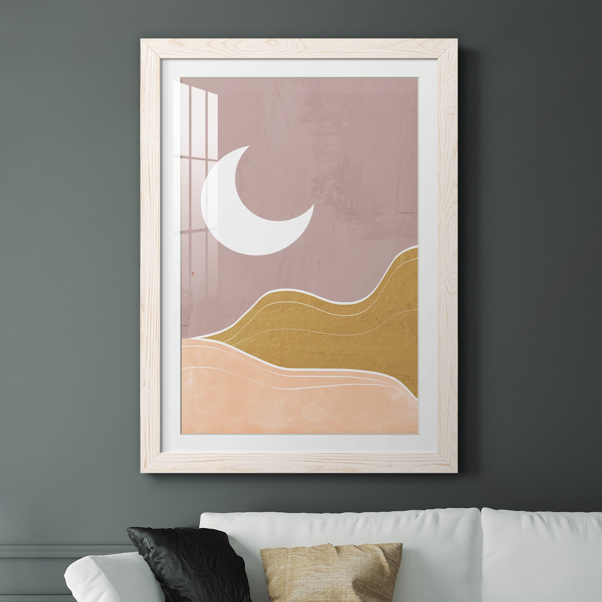 Sedona Moon - Premium Framed Print - Distressed Barnwood Frame - Ready to Hang