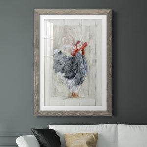 Sunday Best Hen - Barnwood Framed Art Print