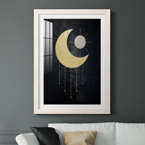 Jeweled Moon - Premium Framed Print - Distressed Barnwood Frame - Ready to Hang