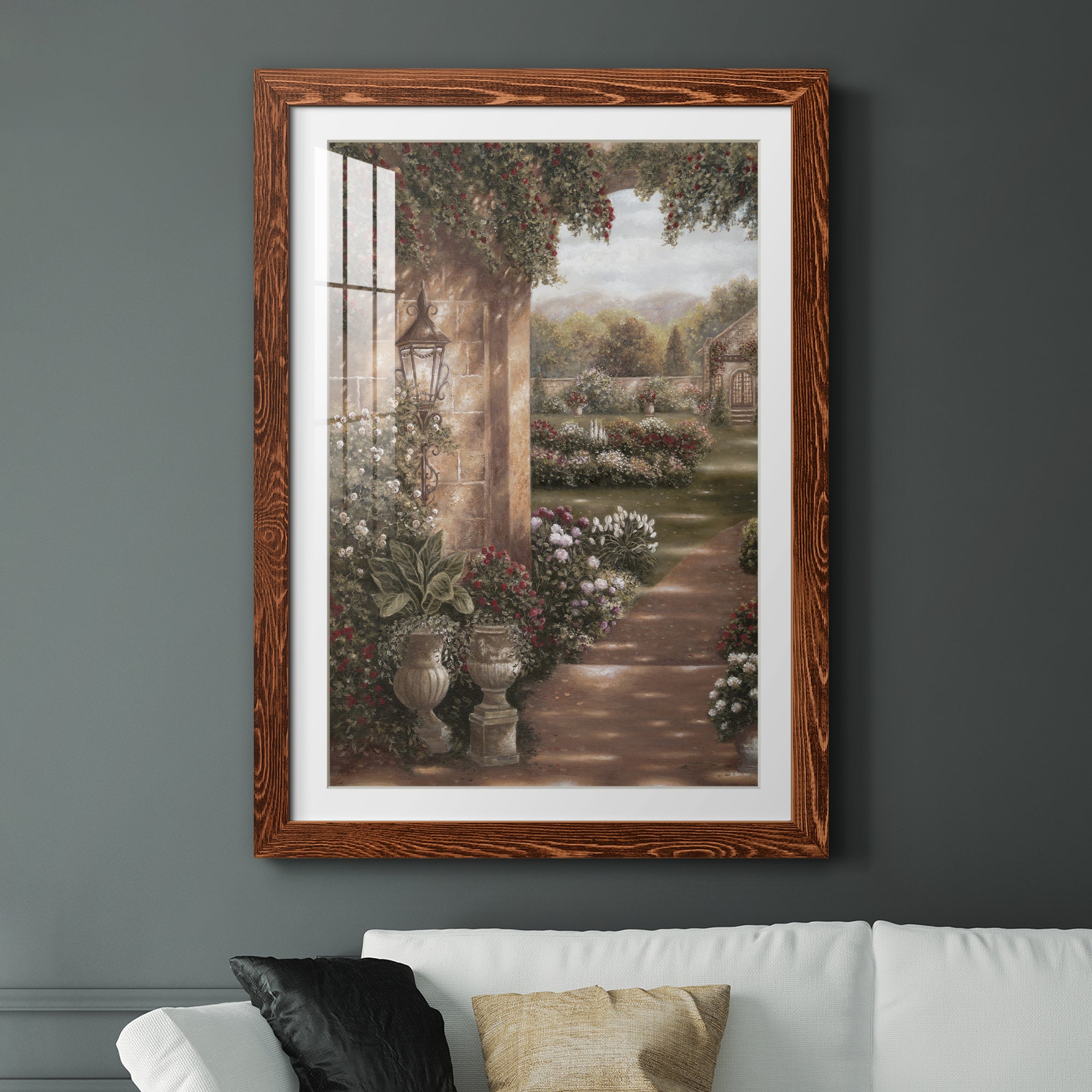 Evening in the Conservatory - Barnwood Framed Art Print