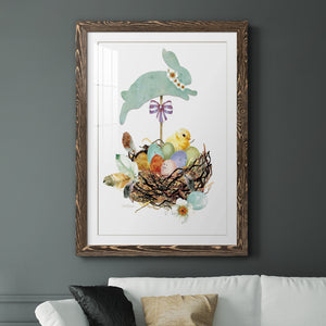 Bunny Hop - Barnwood Framed Art Print
