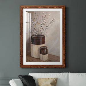 Pussywillows & Spring - Barnwood Framed Art Print