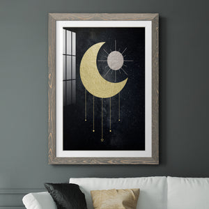 Jeweled Moon - Premium Framed Print - Distressed Barnwood Frame - Ready to Hang