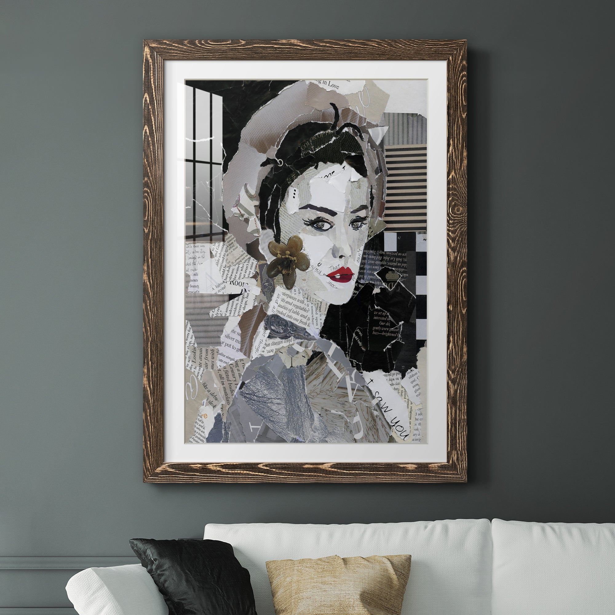 Runway Pause - Barnwood Framed Art Print