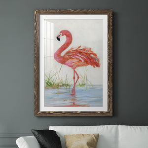 Flamingo II - Barnwood Framed Art Print