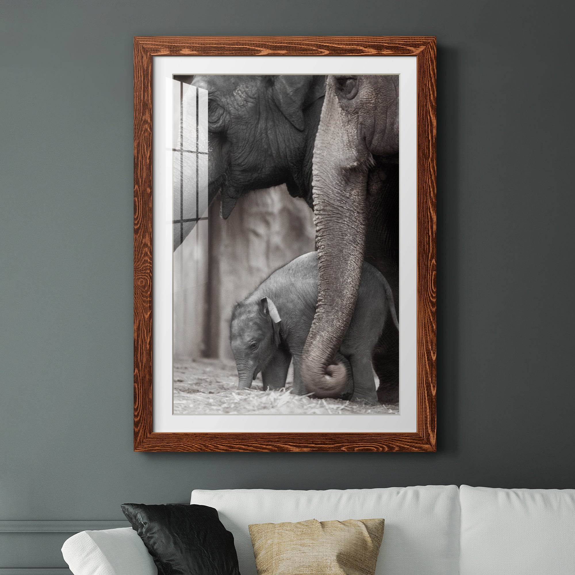 Family Moment - Barnwood Framed Art Print
