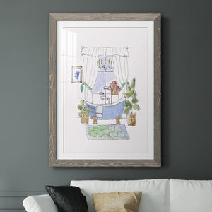 Sketchy Bath III - Premium Framed Print - Distressed Barnwood Frame - Ready to Hang