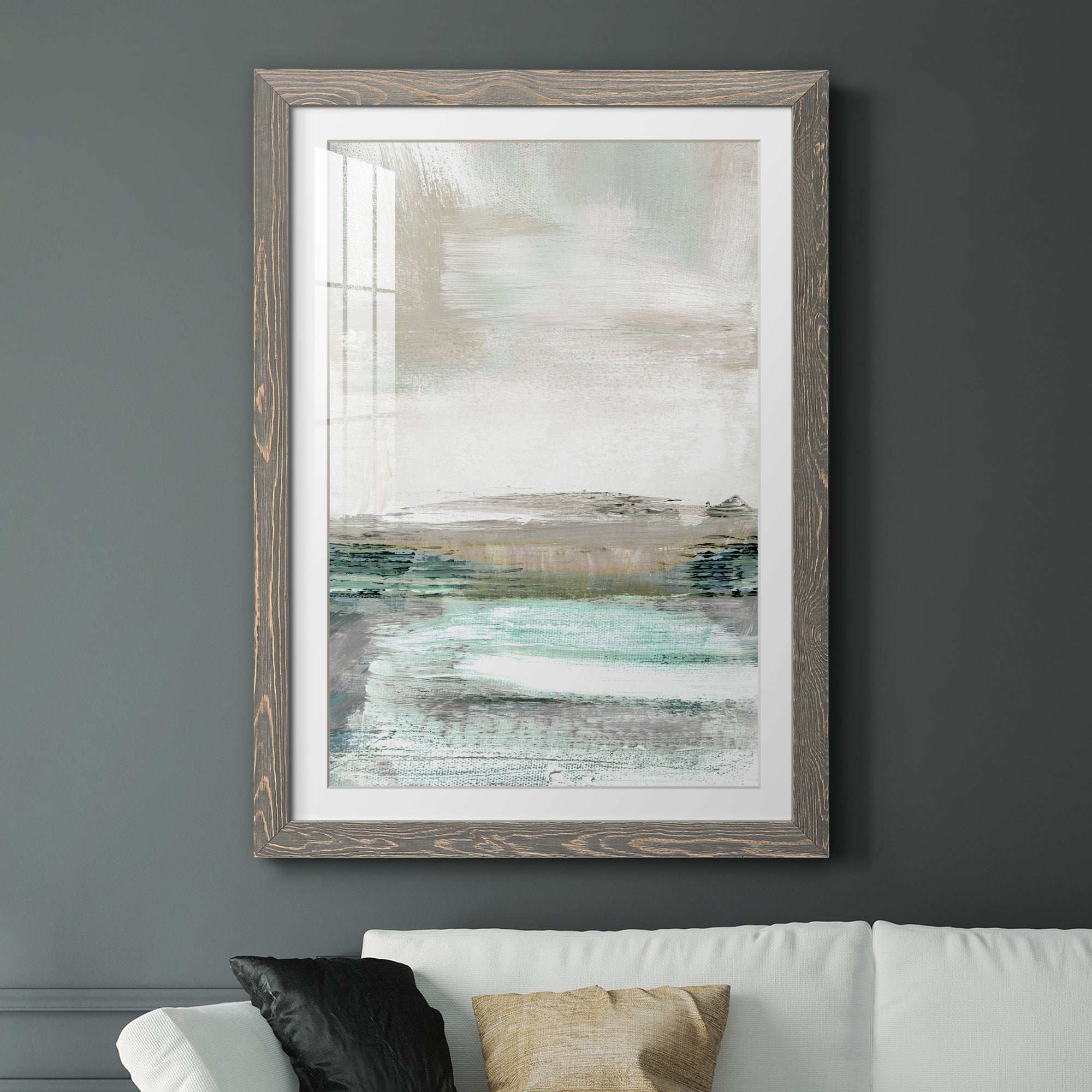 Summer Teal I - Premium Framed Print - Distressed Barnwood Frame - Ready to Hang