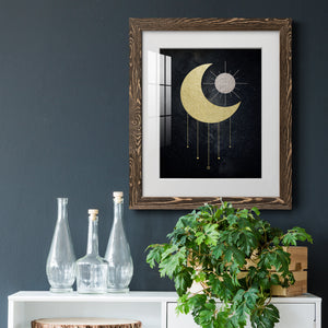 Jeweled Moon - Premium Framed Print - Distressed Barnwood Frame - Ready to Hang