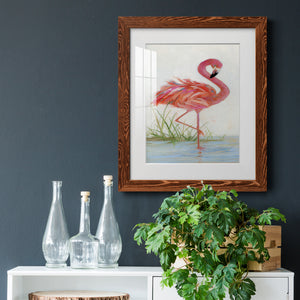 Flamingo I - Barnwood Framed Art Print