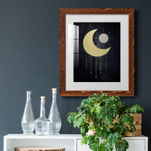 Jeweled Moon - Premium Framed Print - Distressed Barnwood Frame - Ready to Hang