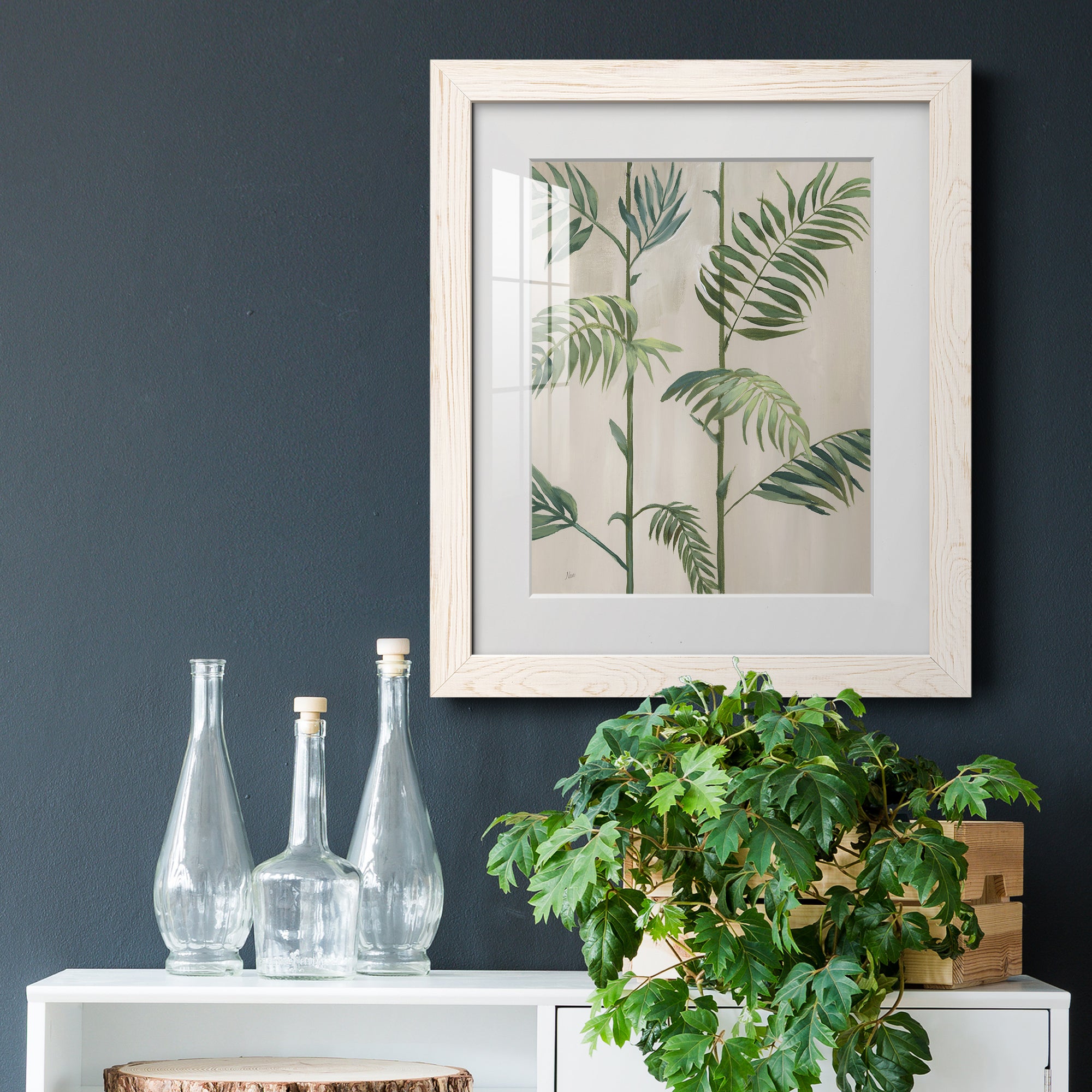 Modern Fronds I - Barnwood Framed Art Print
