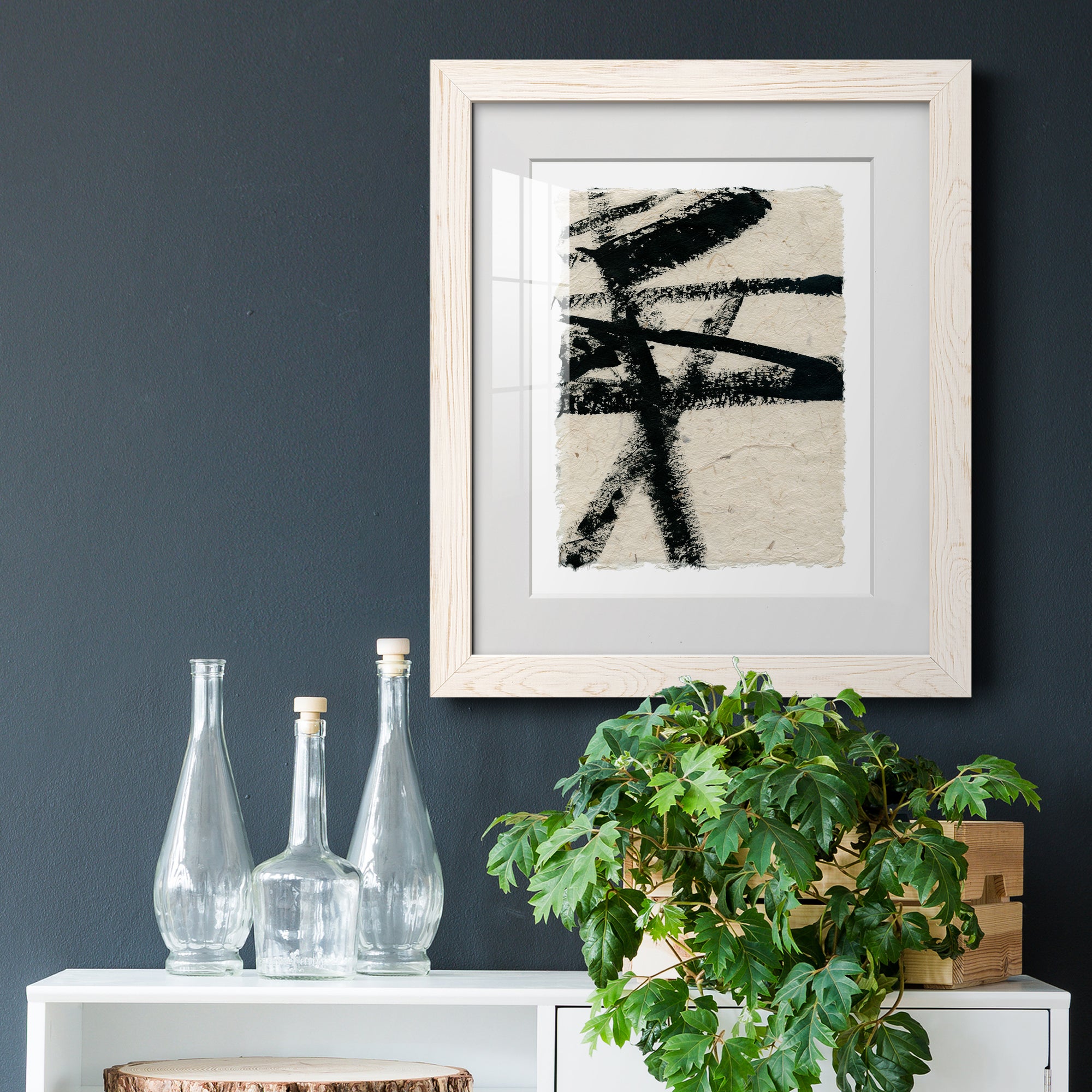 Lines Crossed III - Premium Framed Print - Distressed Barnwood Frame - Ready to Hang