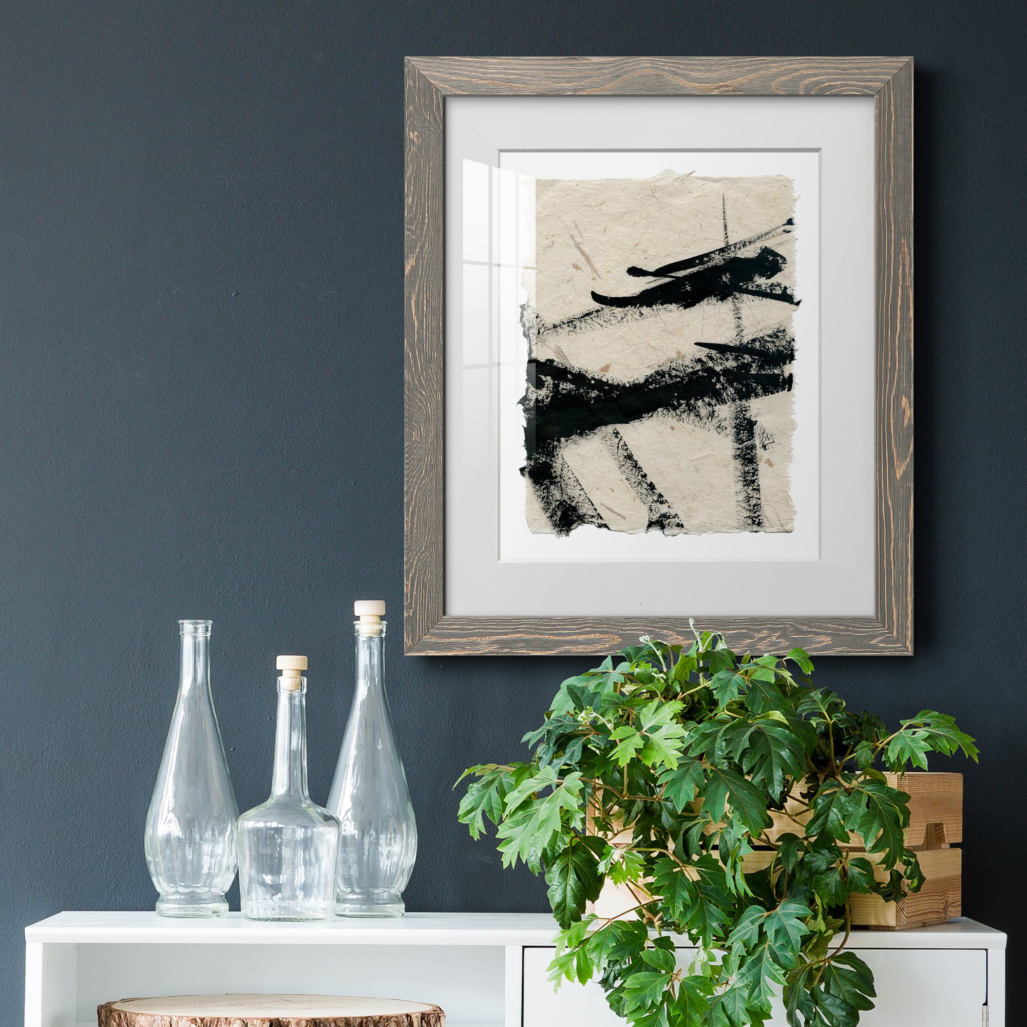 Lines Crossed II - Premium Framed Print - Distressed Barnwood Frame - Ready to Hang