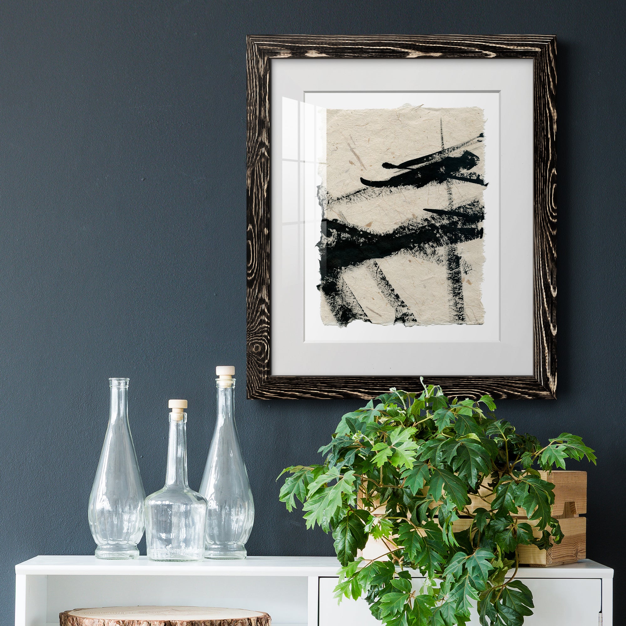 Lines Crossed II - Premium Framed Print - Distressed Barnwood Frame - Ready to Hang