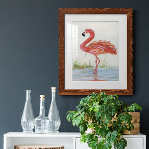 Flamingo II - Barnwood Framed Art Print