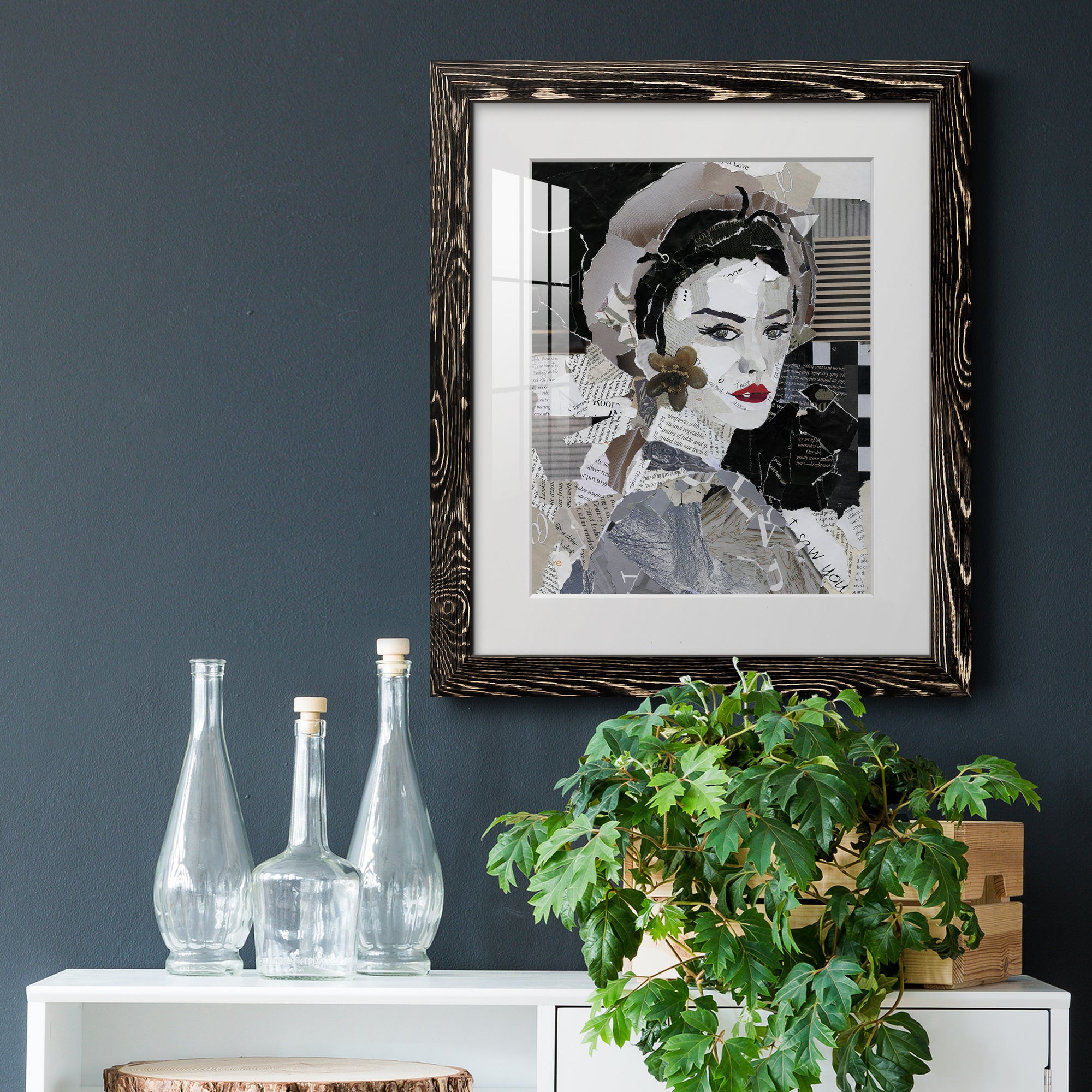 Runway Pause - Barnwood Framed Art Print