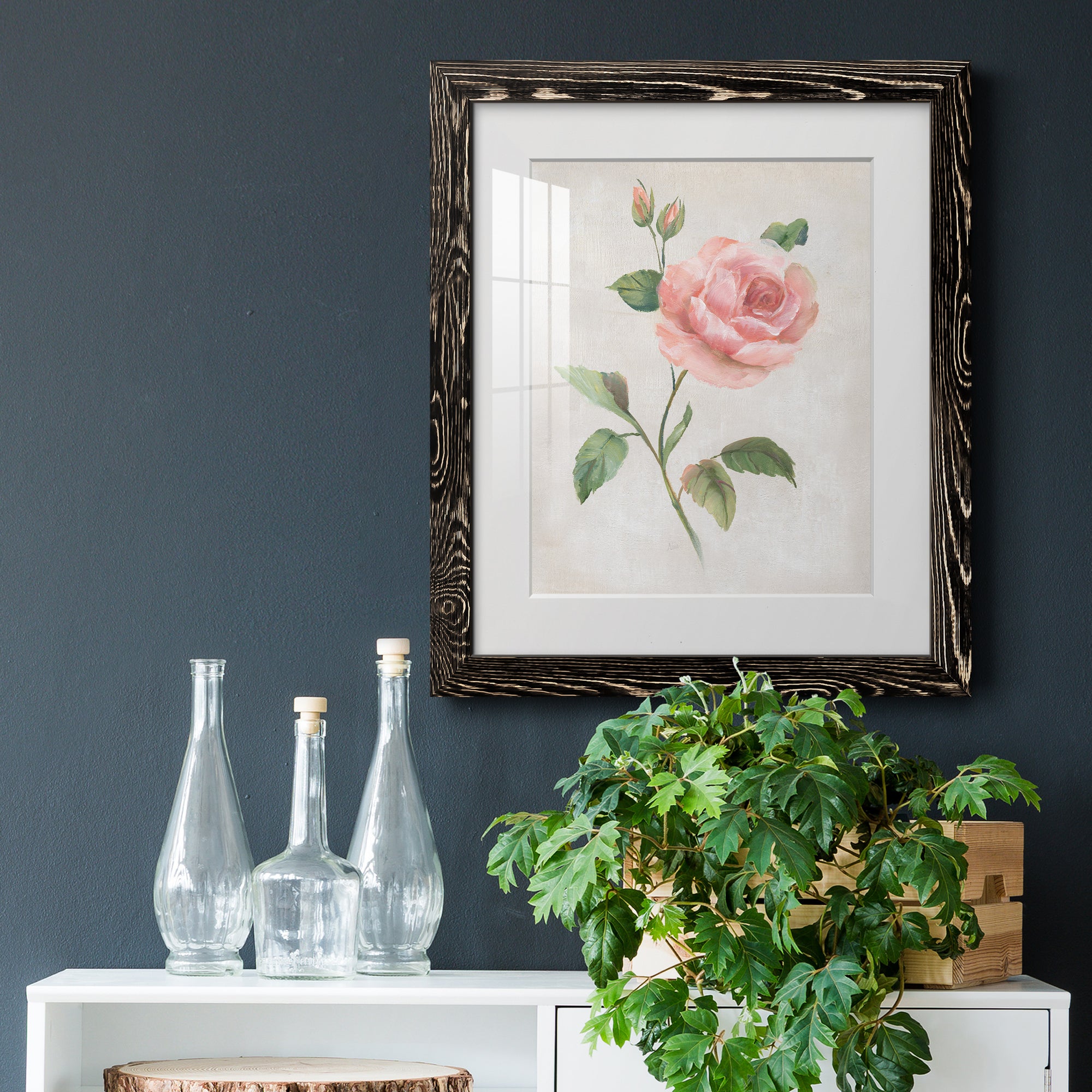 Grandiflora I - Barnwood Framed Art Print