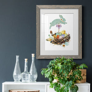 Bunny Hop - Barnwood Framed Art Print