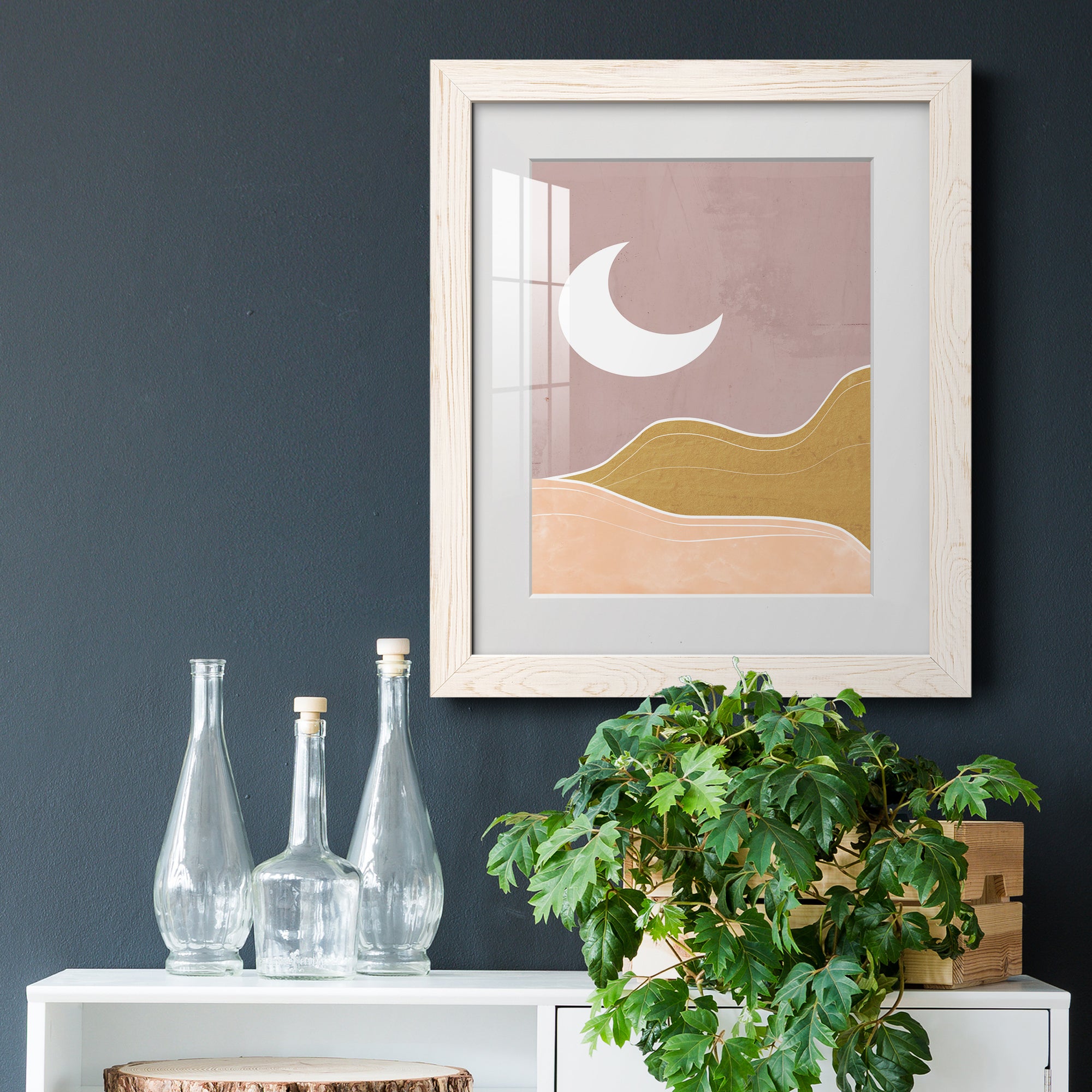 Sedona Moon - Premium Framed Print - Distressed Barnwood Frame - Ready to Hang