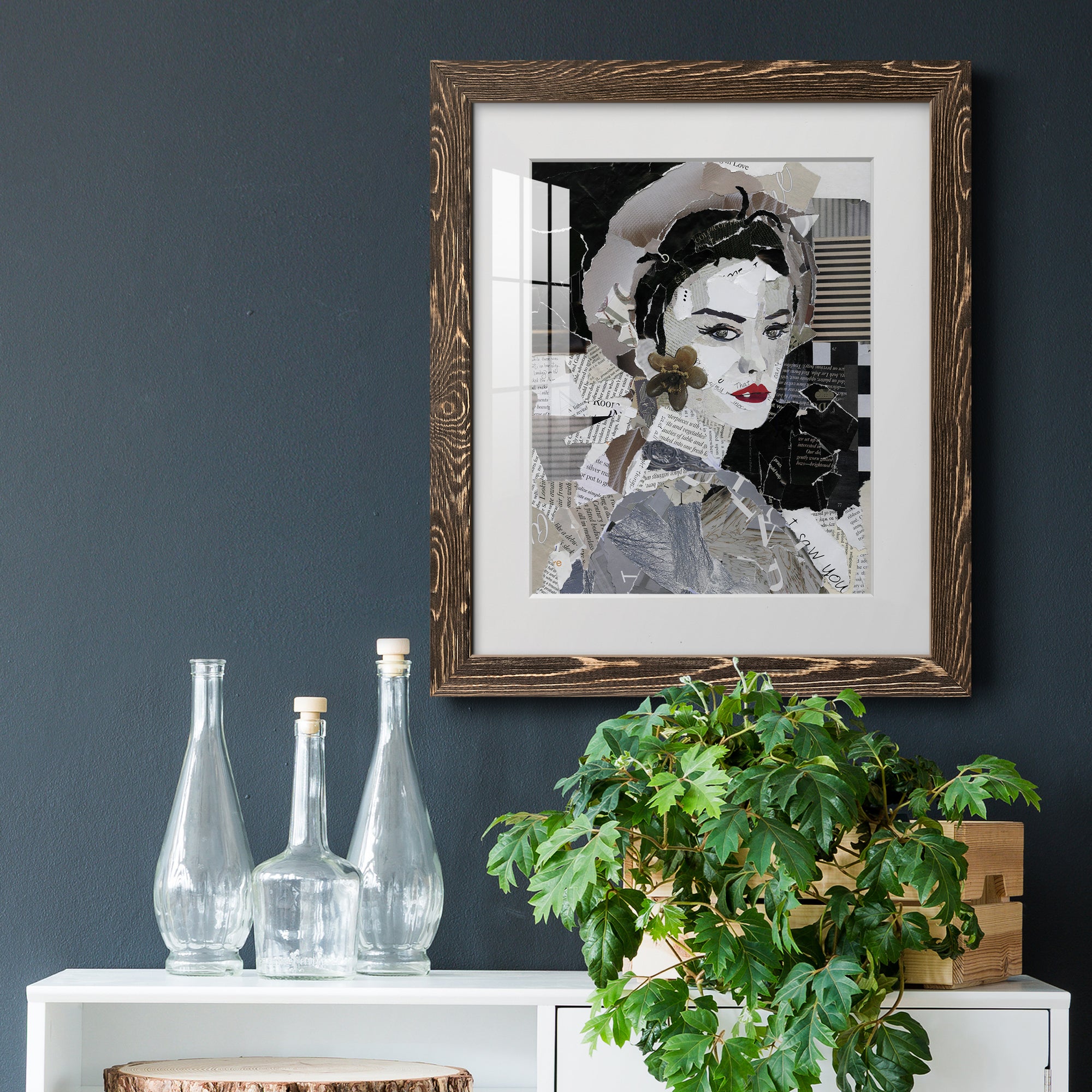 Runway Pause - Barnwood Framed Art Print