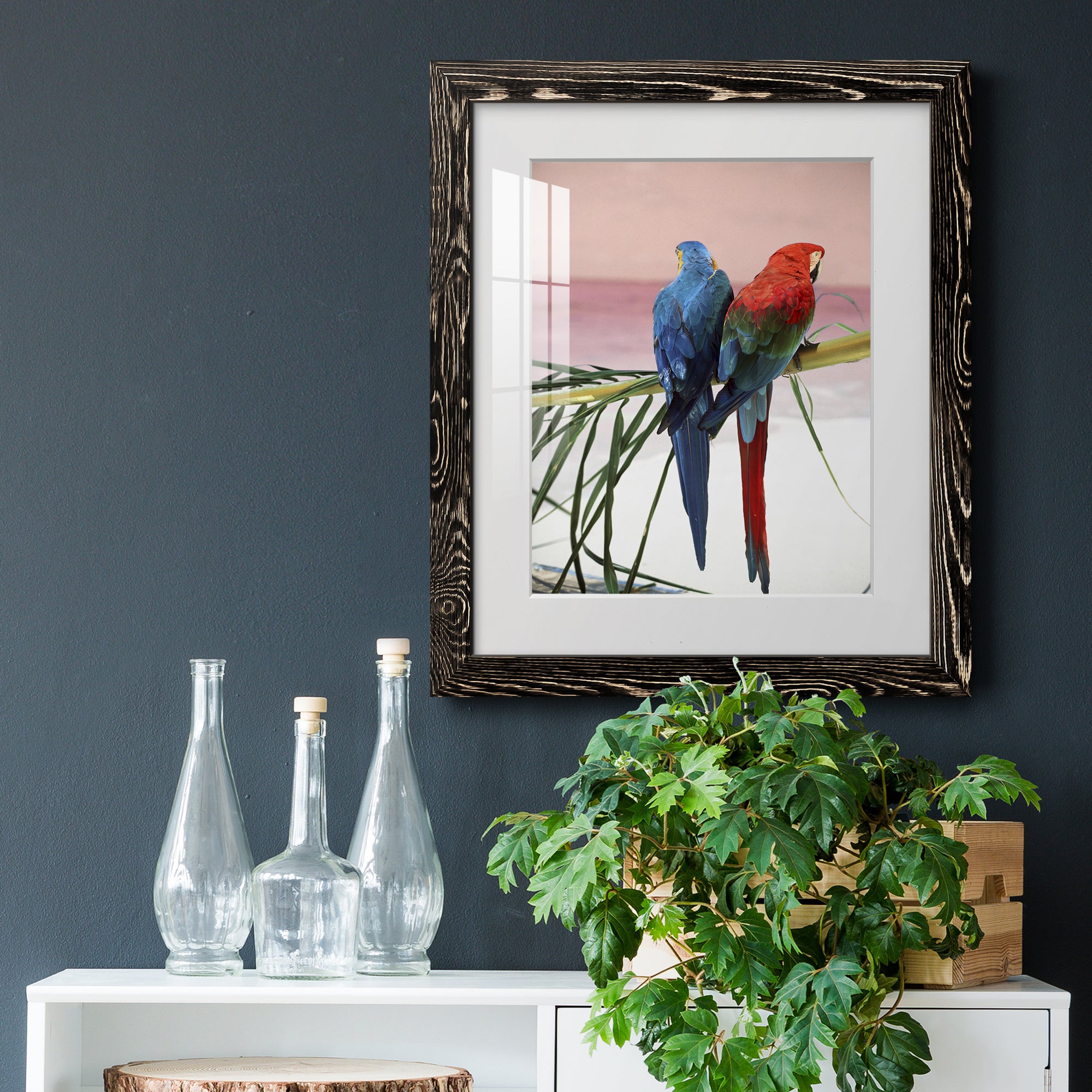 Palm Parrots - Barnwood