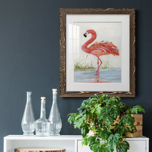 Flamingo II - Barnwood Framed Art Print