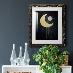 Jeweled Moon - Premium Framed Print - Distressed Barnwood Frame - Ready to Hang