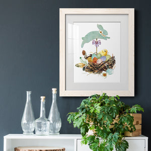 Bunny Hop - Barnwood Framed Art Print