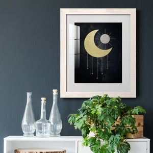 Jeweled Moon - Premium Framed Print - Distressed Barnwood Frame - Ready to Hang