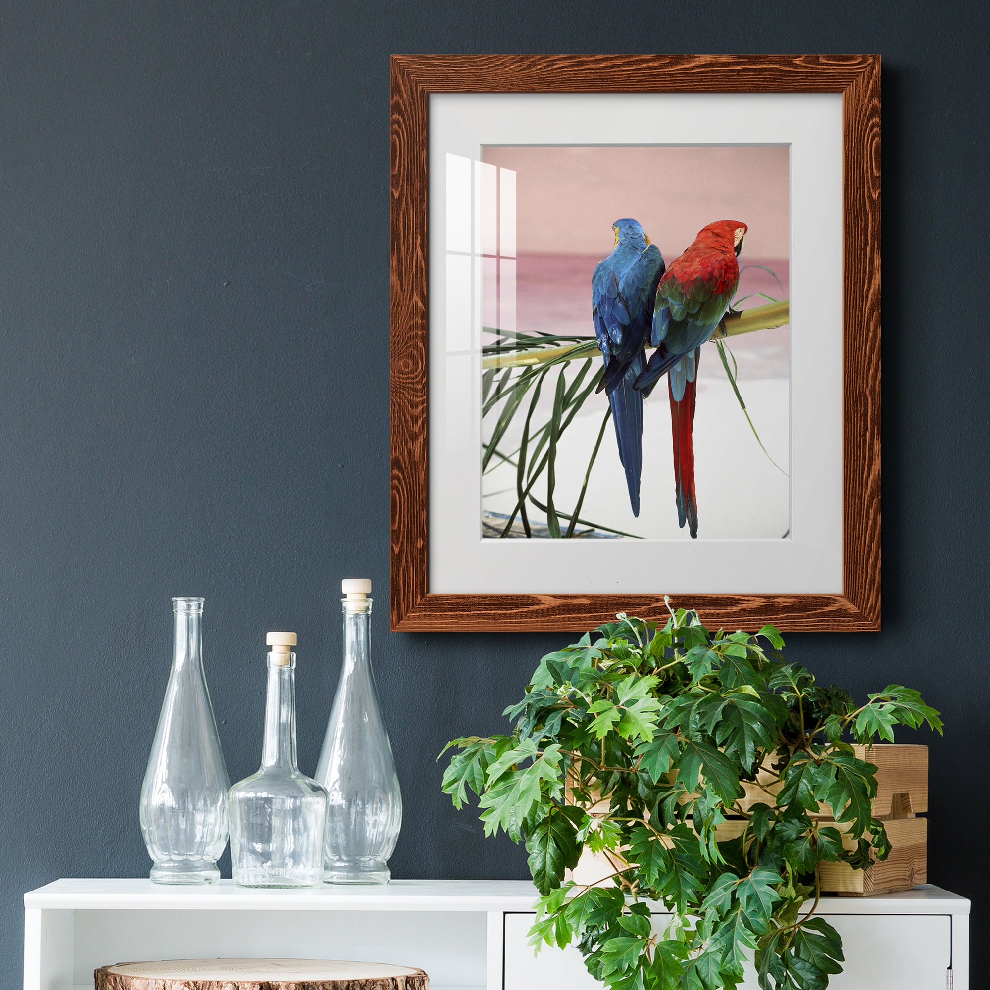 Palm Parrots - Barnwood